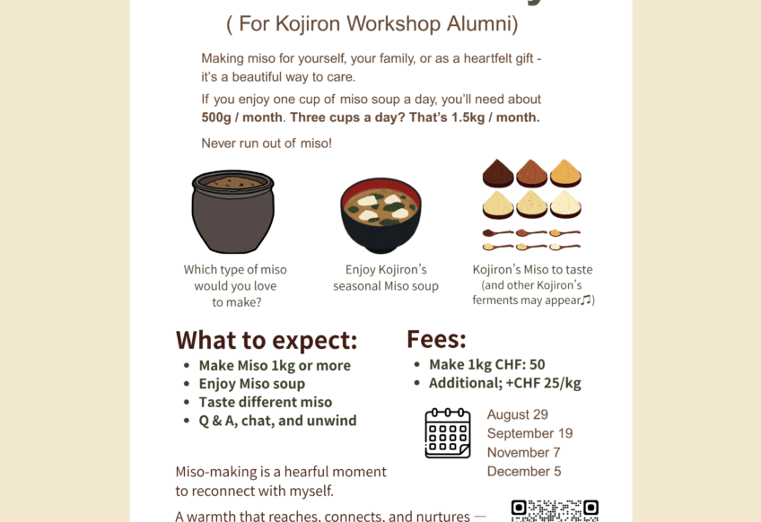 Miso Refill Day (For Kojiron Miso workshop Alumni)